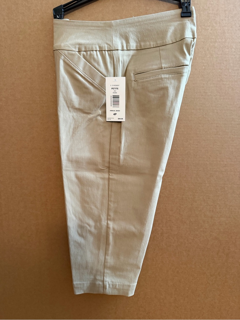Alia Petite Capri Pants in Khaki